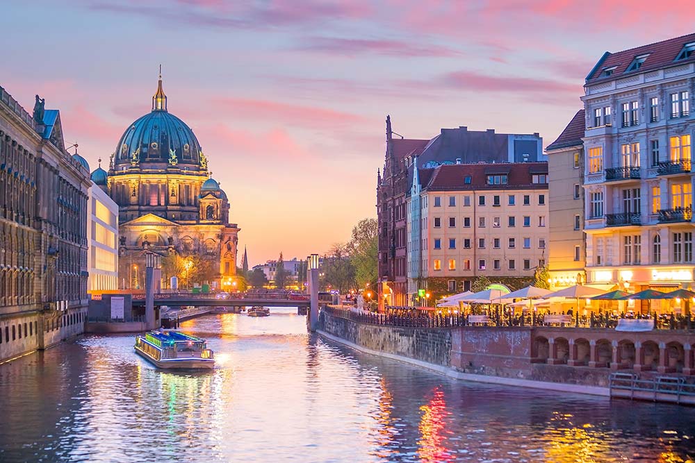 River Spree Berlin at sunset