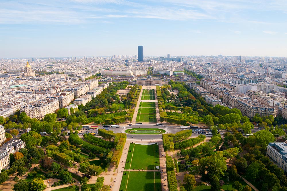Champ de Mars from the Eiffel Tower
