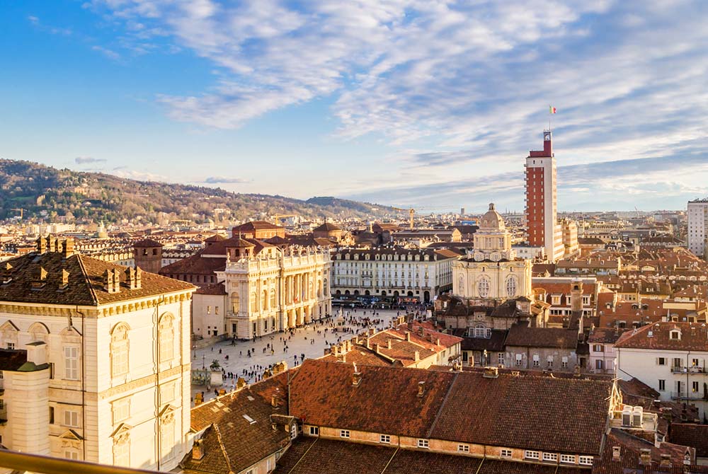 Turin (Torino), panorama from the Cathedral bell tower