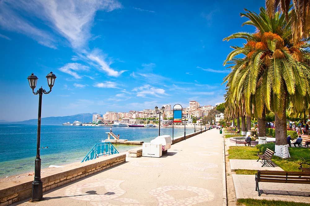 Saranda waterfront in Albania