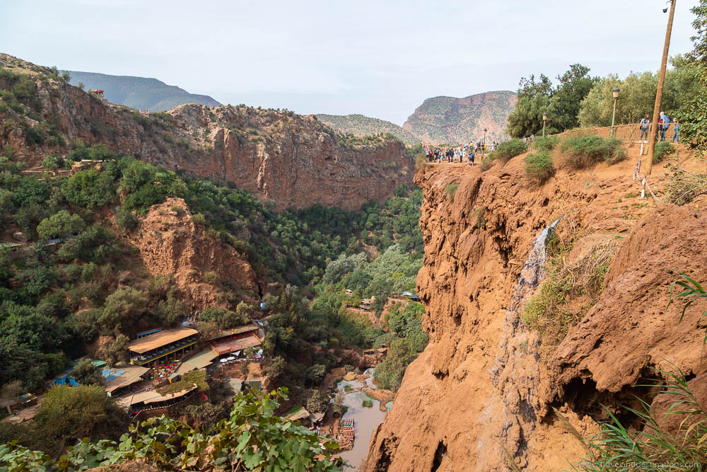 Views from the top of the Ouzoud Waterfalls