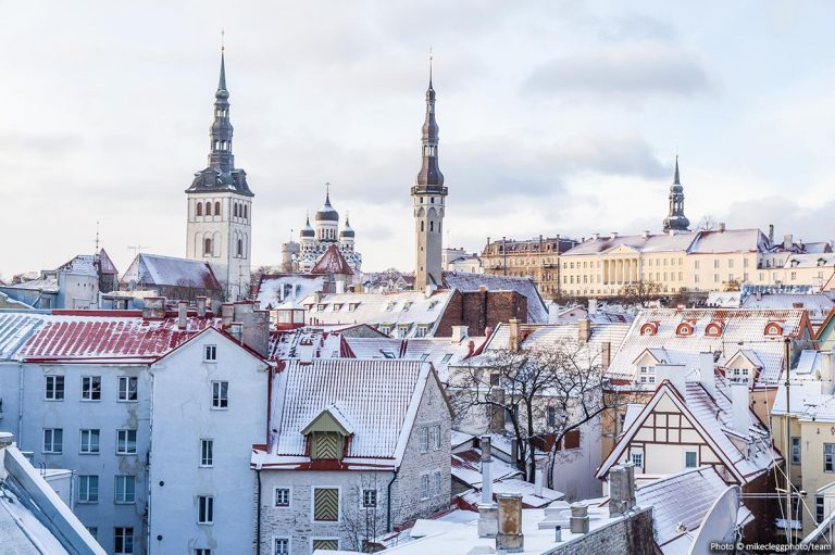 13 Top Places to Visit in Europe in the Winter (2024/25) Winter Destinations in Europe showing Tallinn