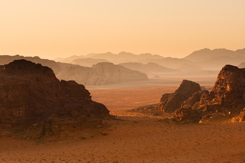 Wadi Rum at sunset