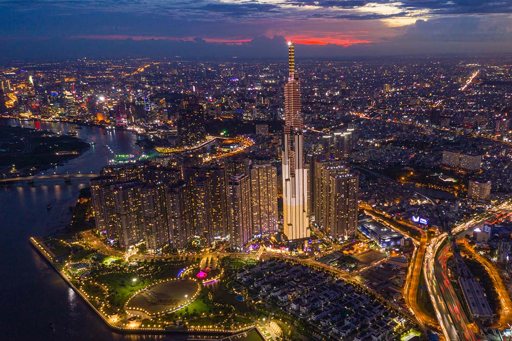 Landmark 81 and Saigon Skyline