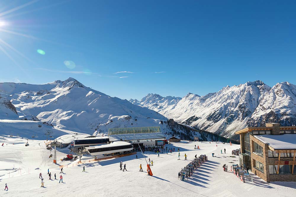 Ischgl ski in the winter